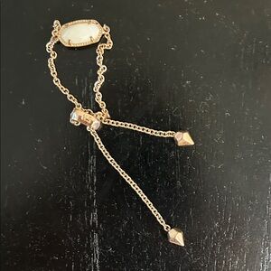 Kendra Scott Rose Gold Bracelet with White Stone